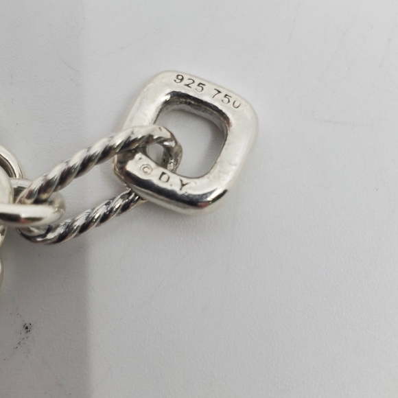 David Yurman 18K & Sterling Silver Toggle Heart Charm Bracelet - Picture 5 of 8